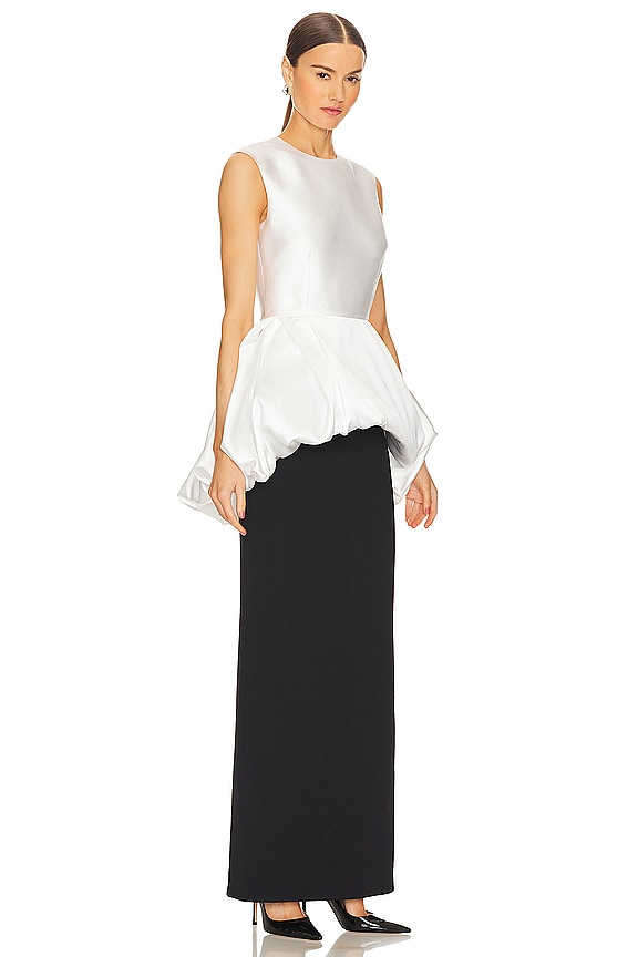 view 2 of 3 ROBE MAXI EMI in Cream & Black