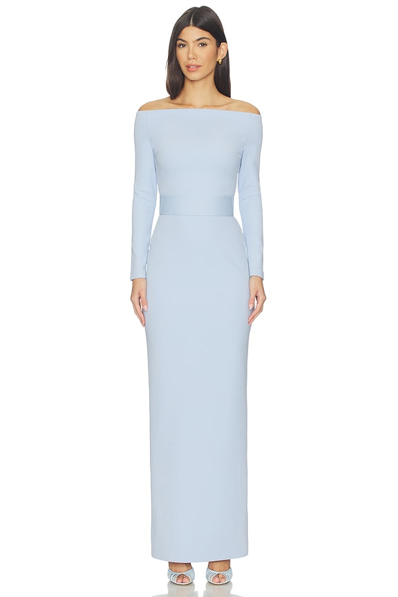 view 1 of 3 MAXIVESTIDO SABINA in Light Blue