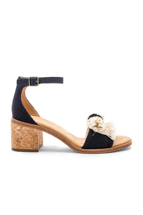 view 1 of 5 Capri Pom Pom Heel in Eclipse