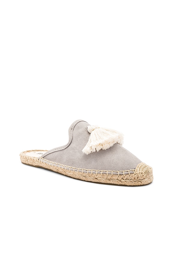view 2 of 5 Suede Tassel Mule in Stone