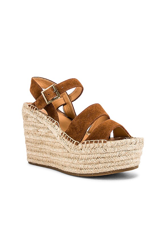 view 2 of 5 Como Platform Wedge in Chestnut