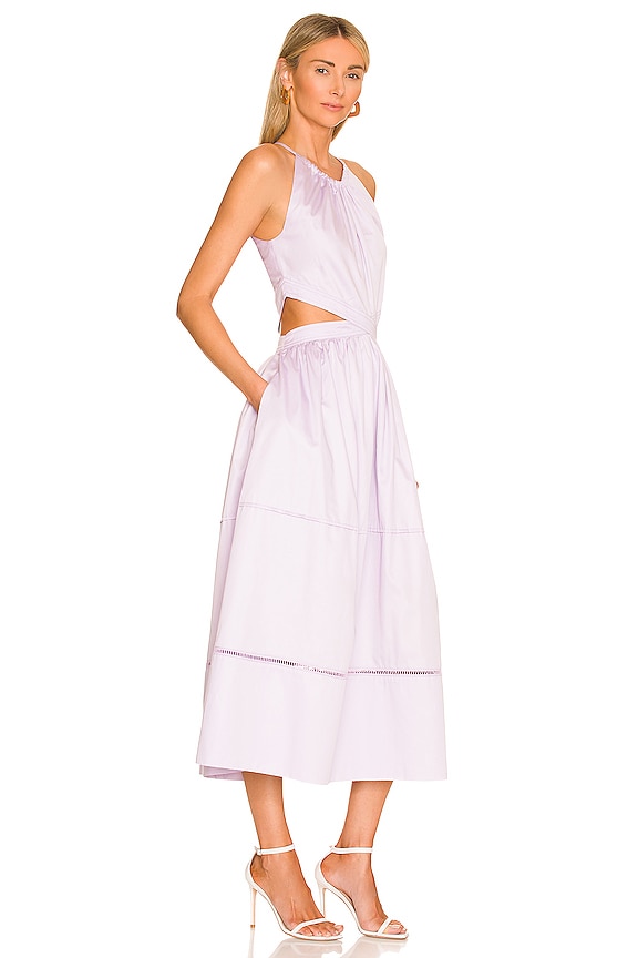 view 2 of 3 ROBE MI-LONGUE CUT OUT in Purple