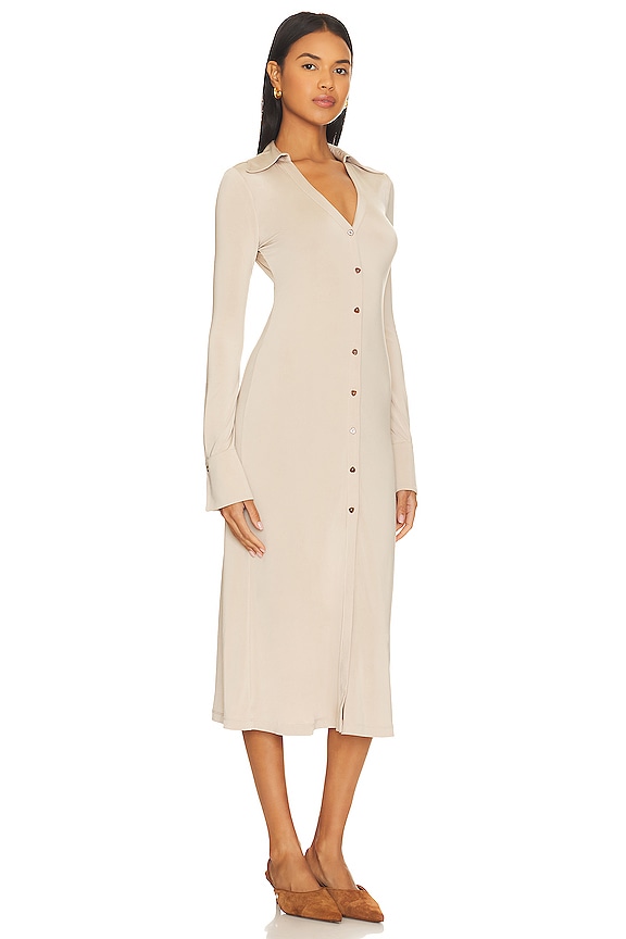 view 2 of 3 Elin Midi Dress in Taupe