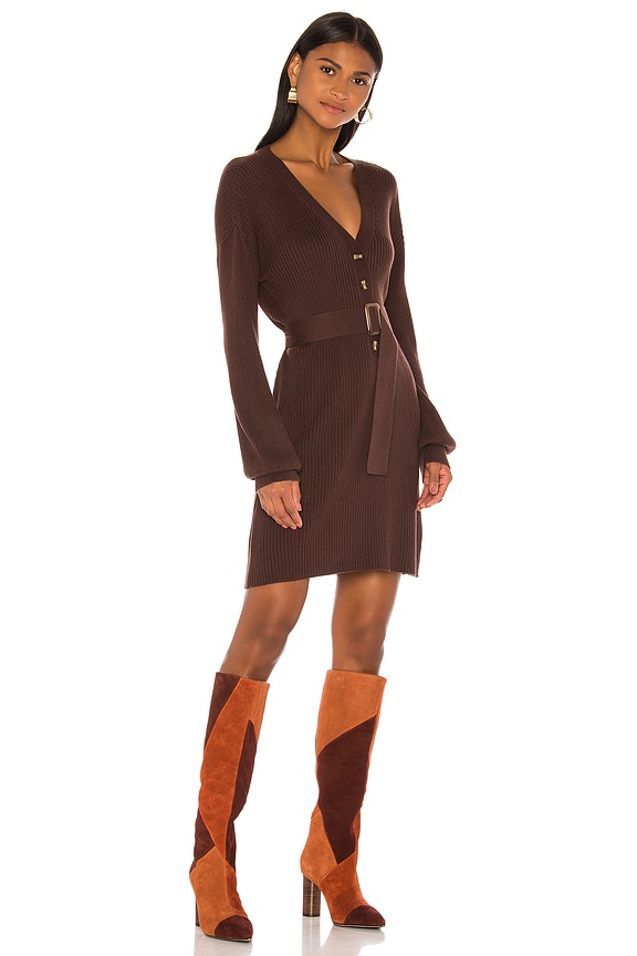 view 2 of 3 VESTIDO JERSEY DARCEY in Chocolate