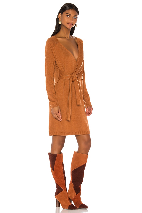 view 2 of 3 ROBE DRAPÉE SAMMY in Tan