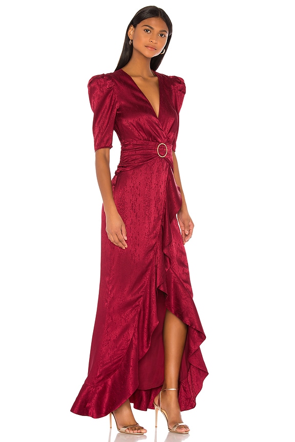 view 2 of 5 Edwin Maxi Dress in Cranberry Red