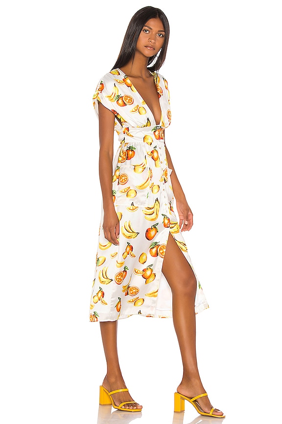 view 2 of 4 ROBE MI-LONGUE SIA in White Fruit