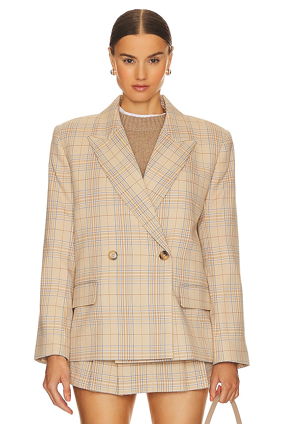 view 2 of 5 ANSLEY ブレザー in Camel Multi Check
