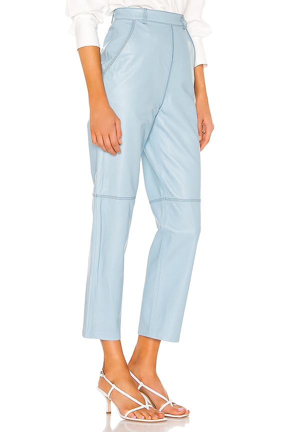 view 2 of 4 Bruni Leather Pants in Pale Blue