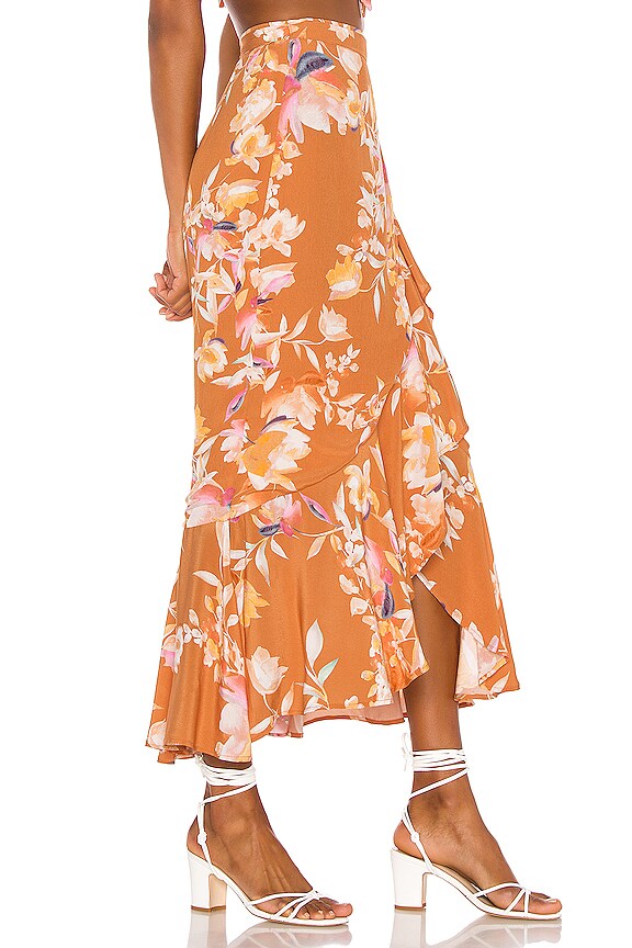view 2 of 4 KAIA 미디 스커트 in Rust Floral