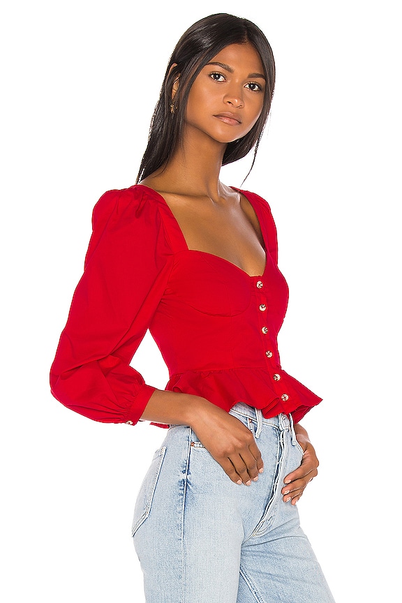 view 2 of 4 HARA HARAトップ in Red