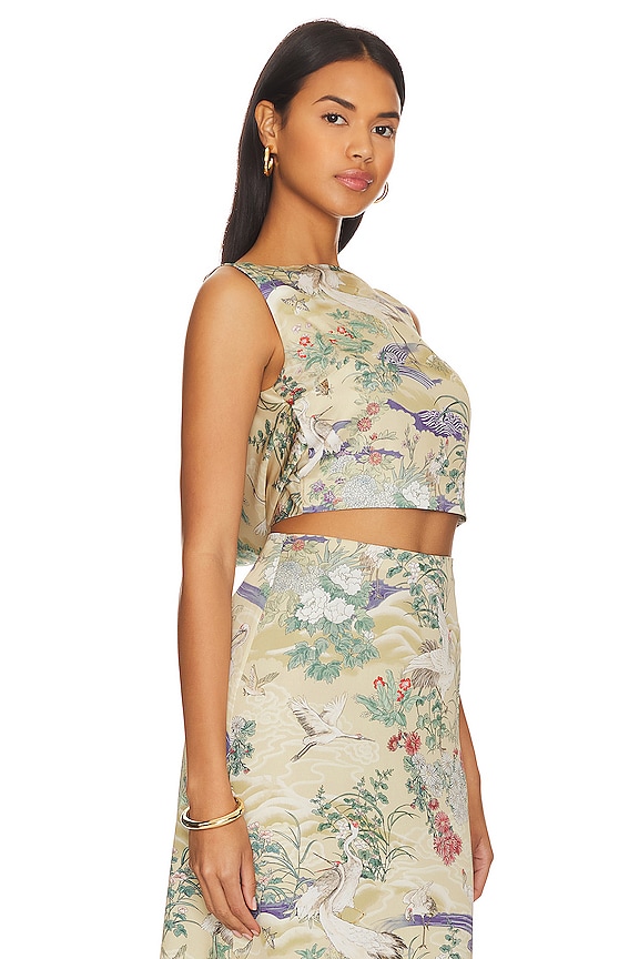 view 2 of 4 Tuva Top in Egret Abstract