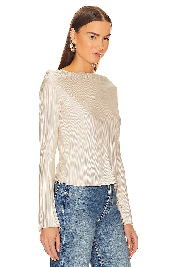 view 2 of 4 Nelson Long Sleeve Top in Champagne