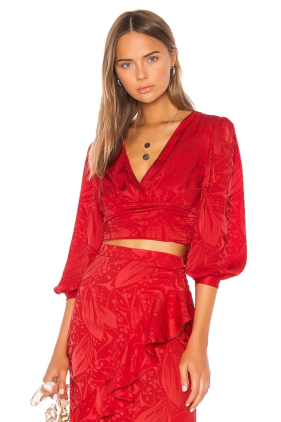 view 1 of 5 Dallas Top in Scarlet Red