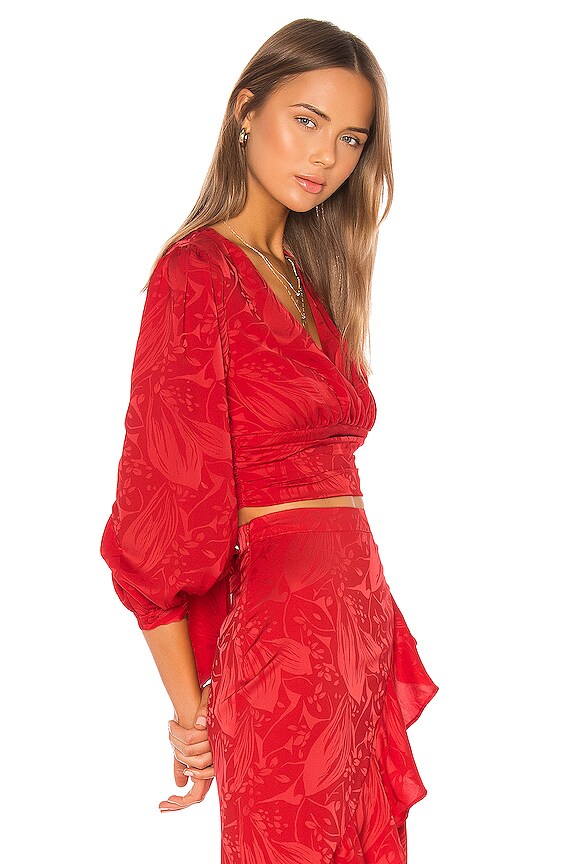 view 2 of 5 Dallas Top in Scarlet Red