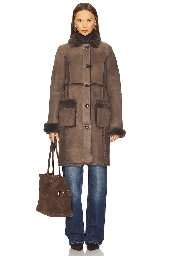 view 2 of 4 Emma Coat in Grey Almond