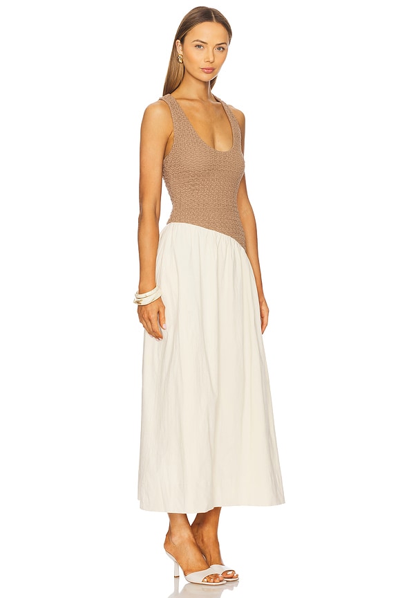 view 2 of 3 Haven Dress in Taupe & Cream
