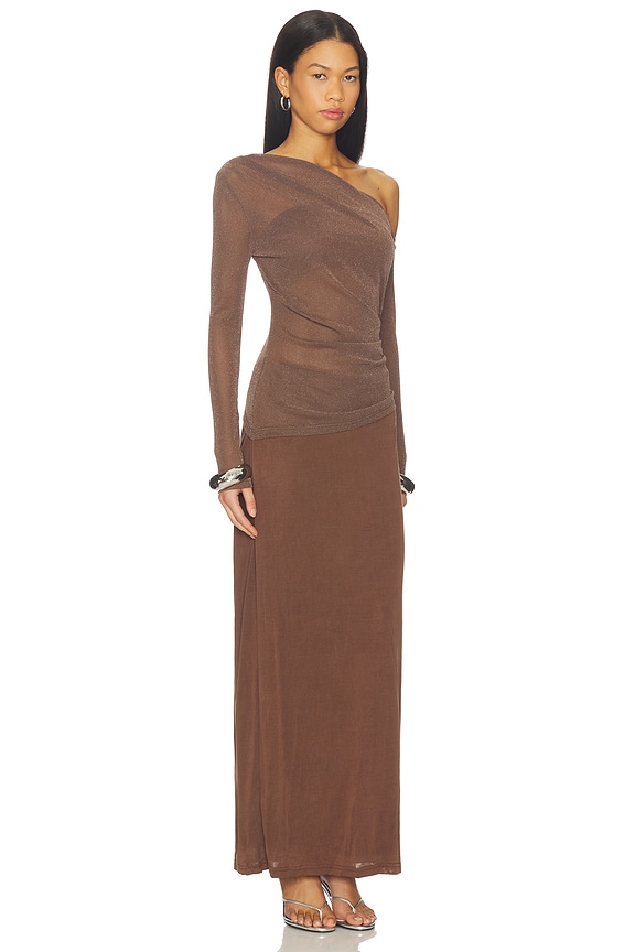 view 2 of 4 Zeya Long Sleeve Dress in Mocha