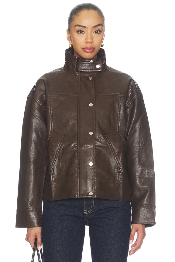 view 2 of 5 Verin Pu Jacket in Chocolate