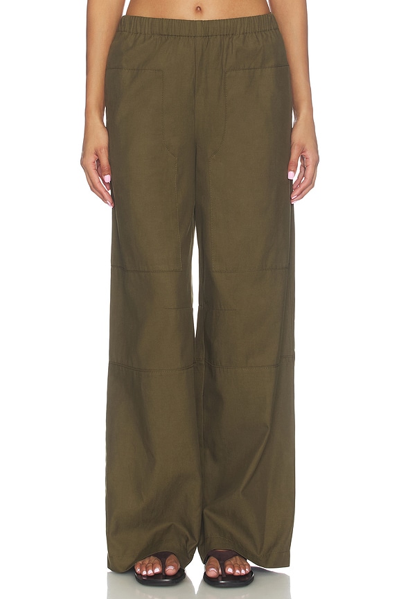 view 2 of 7 PANTALON LARGE REMY in Deep Khaki