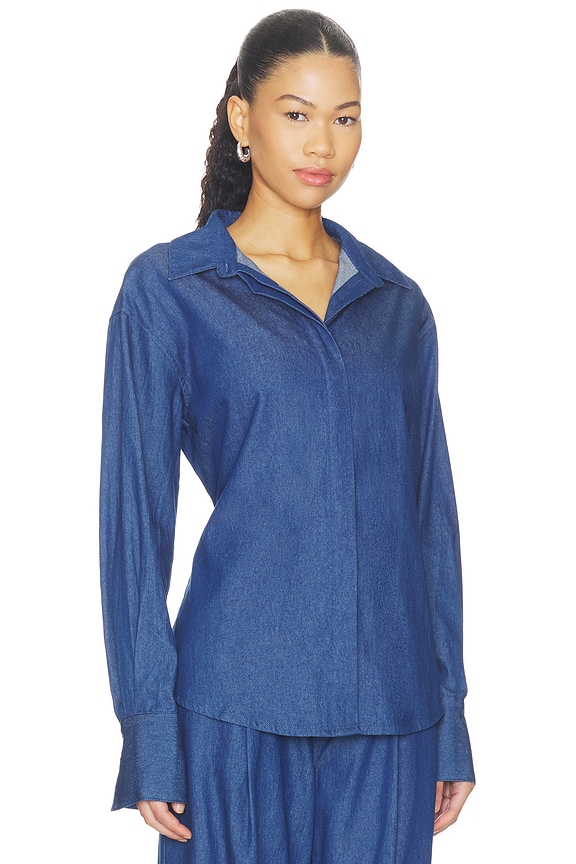view 2 of 4 CAMISETA MANGA LARGA QUINN in Mid-wash Blue