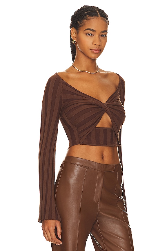 view 2 of 4 Radiant Knit Top in Carob