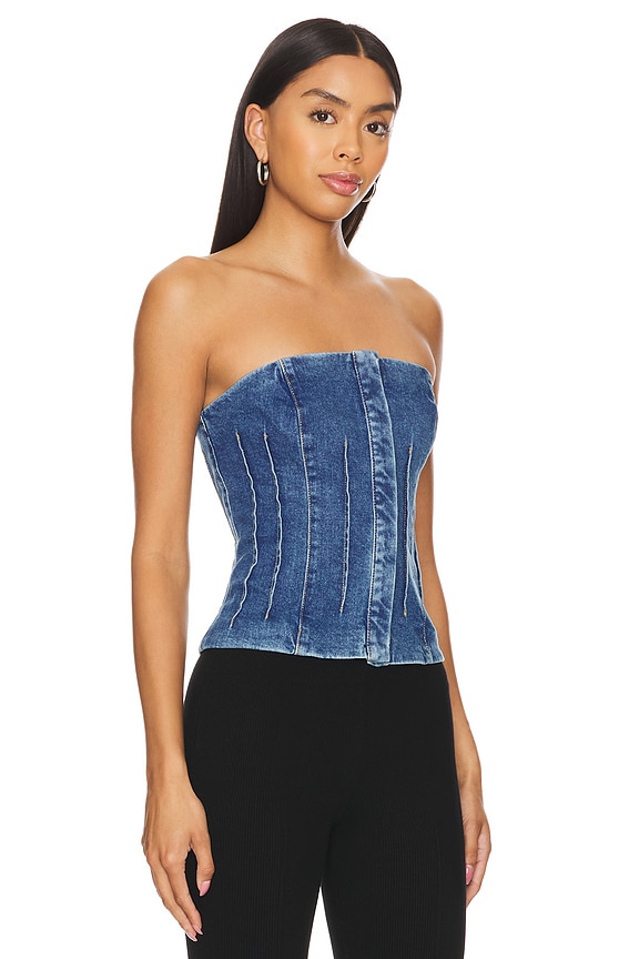 view 2 of 4 БЮСТЬЕ OVERTURN DENIM in Indigo