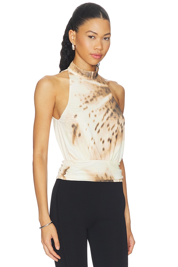 view 2 of 4 TOP HALTER ODETTE in Lemon Orchid