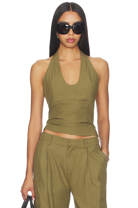 view 1 of 4 Sabine Top in Khaki