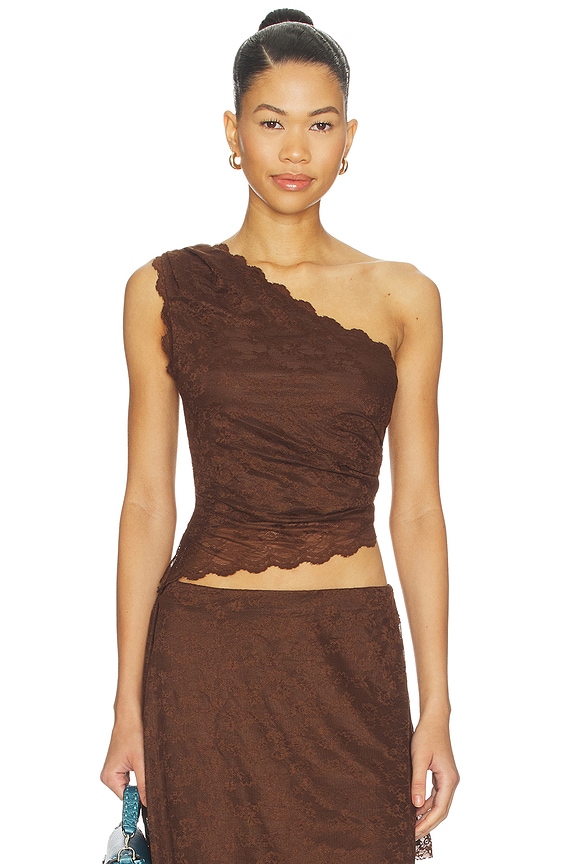 view 1 of 6 Harper Top in Chocolate