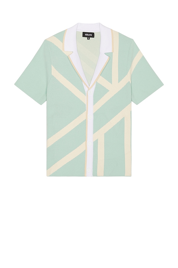 view 1 of 4 Lei Shirt in Sea Glass & Pale Yellow