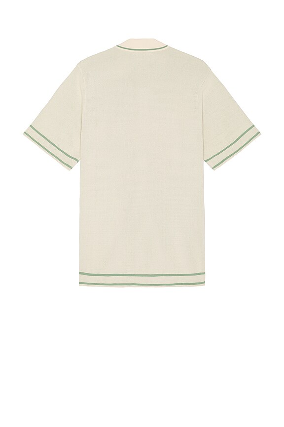 view 2 of 4 Julian Knit Button Down in Eggshell & Seaglass