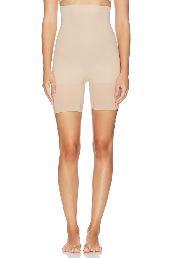 view 1 of 4 Sculpt Gofigure High Waist Mid Thigh Short in Chai