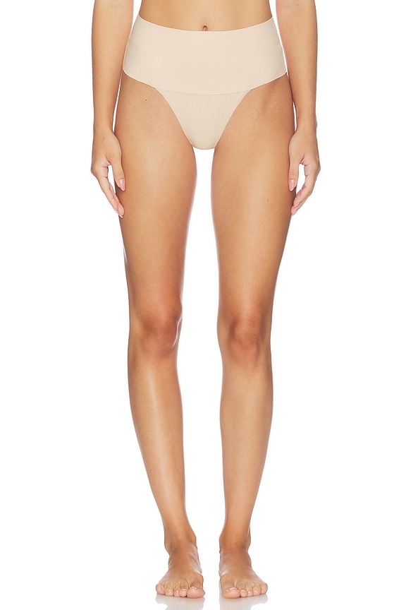 view 1 of 4 Supersmooth Undie-tectable Cotton Thong in Oat