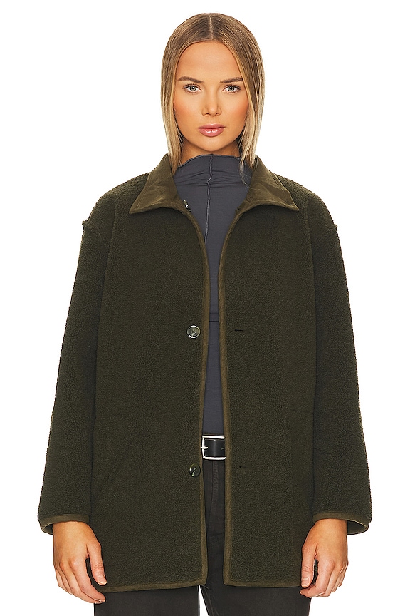 view 2 of 6 Reversible Sherpa Jacket in Utility Green