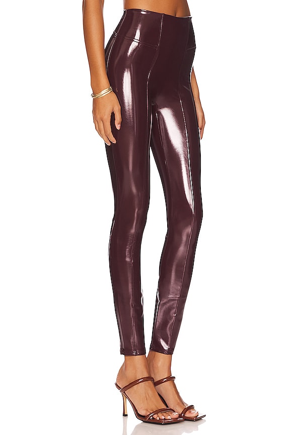 view 2 of 4 Faux Patent Leather Leggings in Ruby