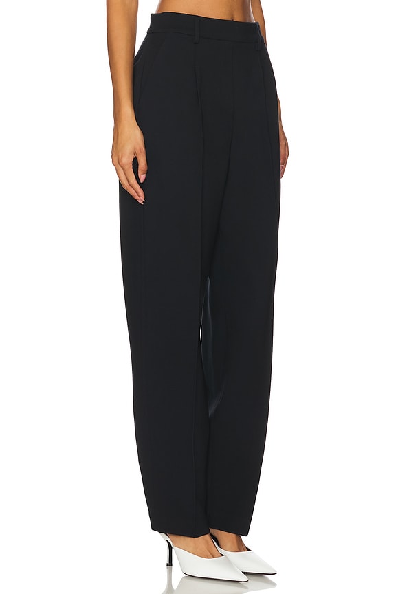 view 2 of 6 Ponte Barrel Leg Pant in Classic Black