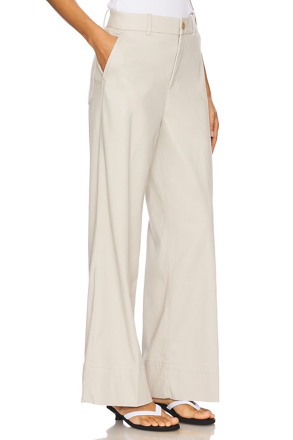 view 2 of 6 PANTALON CROPPED STRETCH TWILL in Bone
