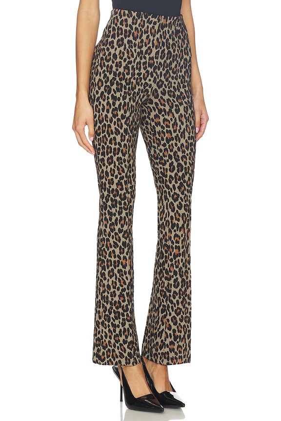 view 2 of 6 Spanxsmooth Ponte Micro Flare in Leopard Print