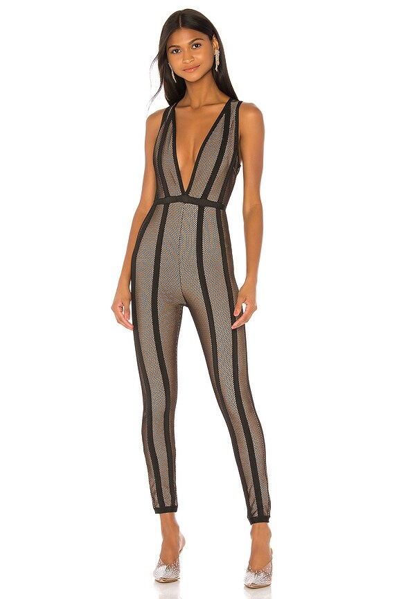 view 1 of 3 Niki Fishnet Catsuit in Black