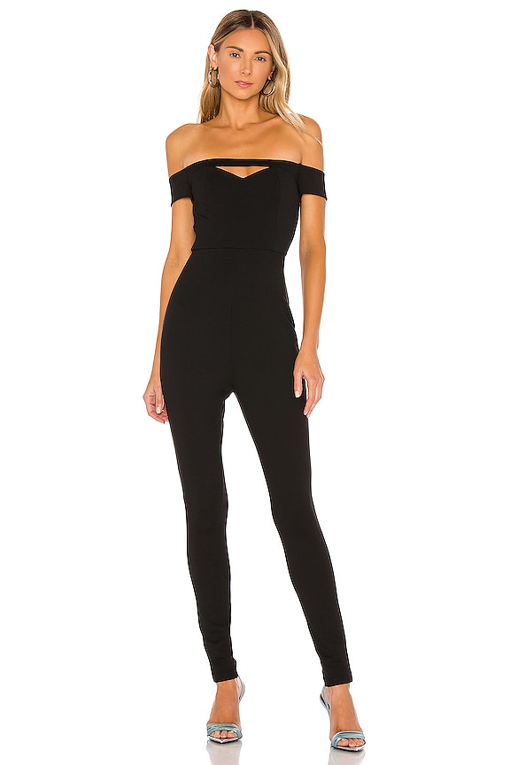 view 1 of 3 Carine Off Shoulder Jumpsuit in Black