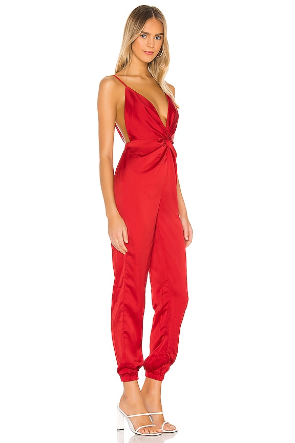 view 2 of 3 Hawthorne Twist Front Jumpsuit in Red