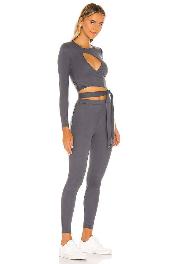 view 2 of 3 Bianca Jersey Set in Charcoal Grey