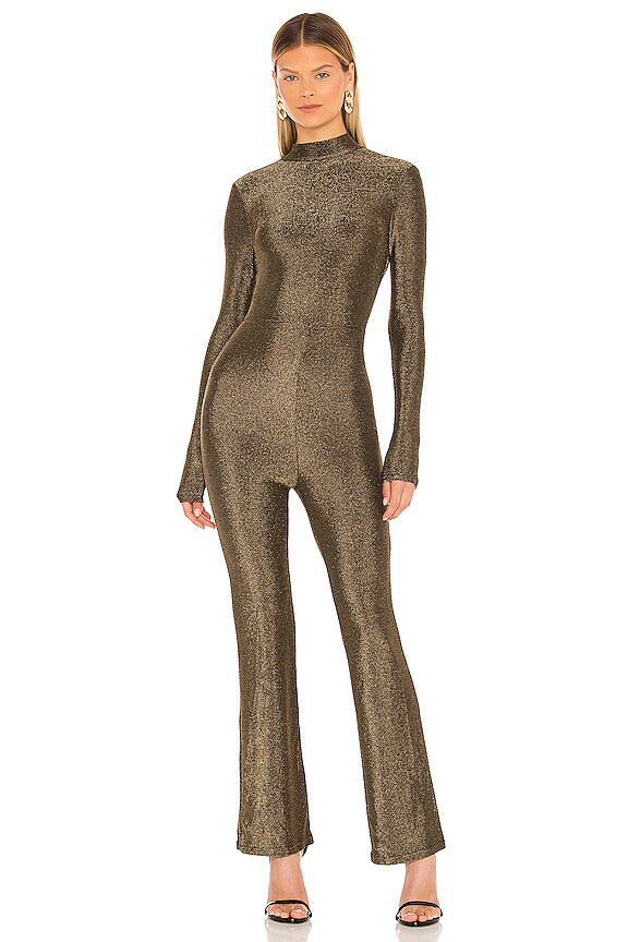 view 2 of 4 Nissa Open Back Jumpsuit in Metallic