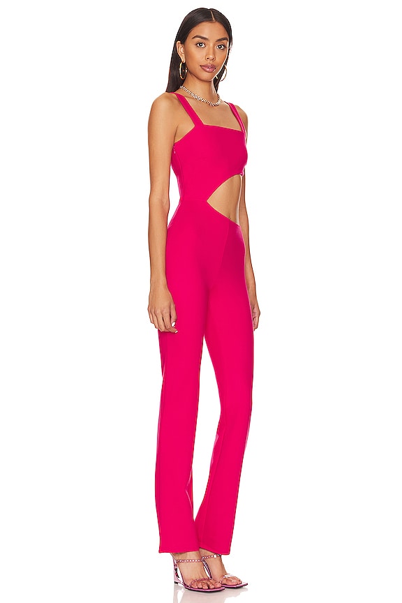 view 2 of 3 Brylee Cut out Jumpsuit in Hot Pink