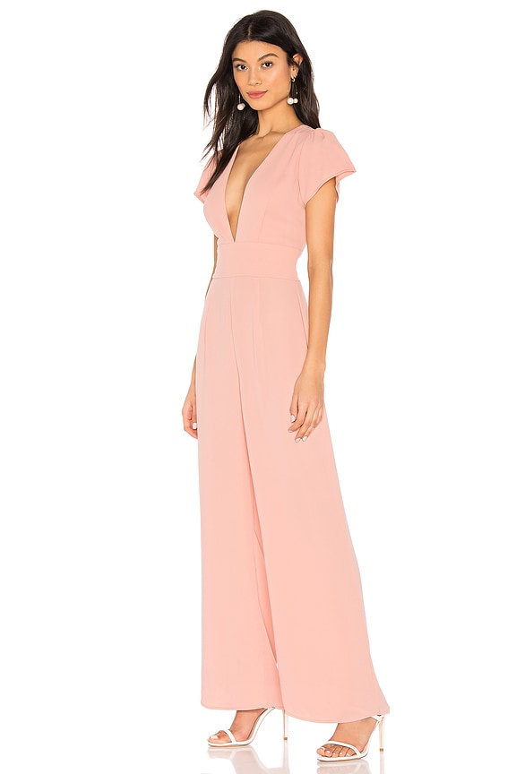 view 2 of 3 Penny Deep V Jumpsuit in Nude