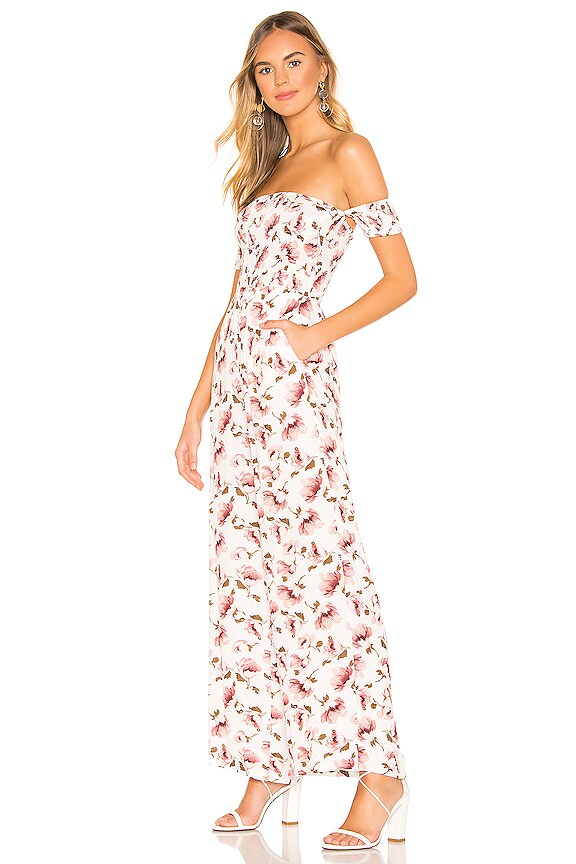 view 2 of 3 Lo Off Shoulder Jumpsuit in White Floral
