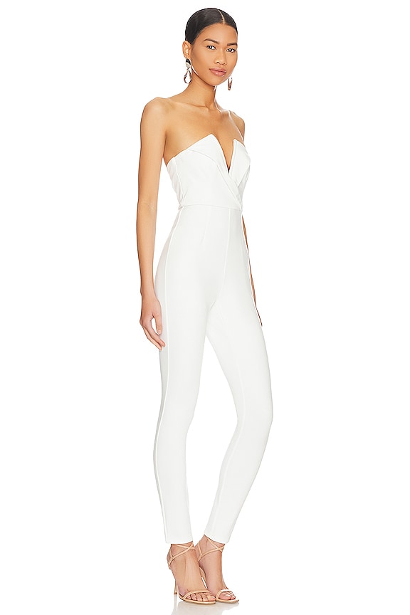 view 2 of 3 Madi Strapless Jumpsuit in White