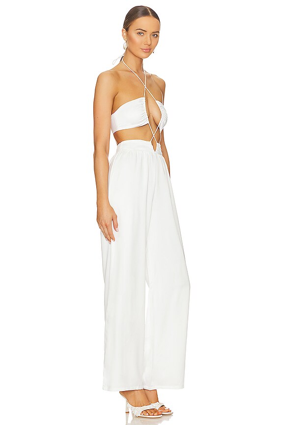 view 2 of 3 Julia Halter Jumpsuit in White