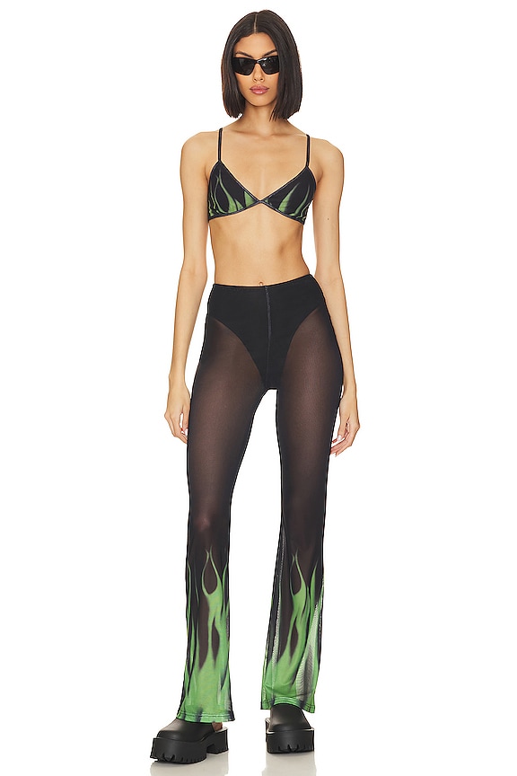 view 1 of 3 Deja Pant Set in Black & Green